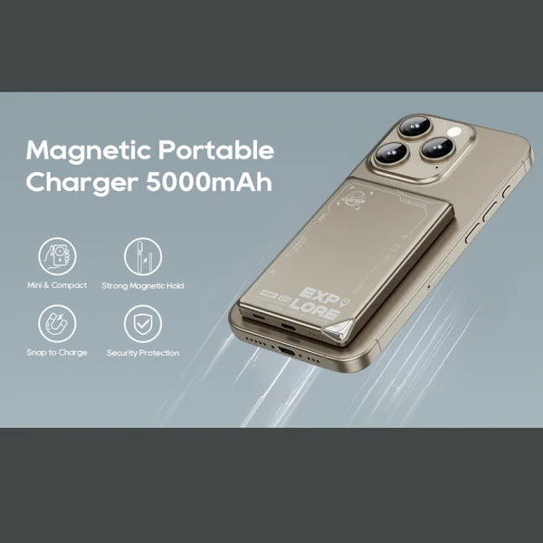 WiWU Wi-P019 Ultra-Thin 5,000mAh 0.3in Slim Mag-safe Battery Pack, Mini Thin Wireless Power Bank with PD 20W Two Way USB-C Charging WiWU Wi-P019 Ultra-Thin 5,000mAh 0.3in Slim Mag-safe Battery Pack, Mini Thin Wireless Power Bank with PD 20W Two Way USB-C Charging